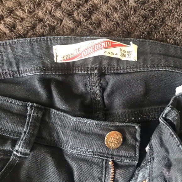 Zara denim jeans black Sz 4 - Picture 3 of 6